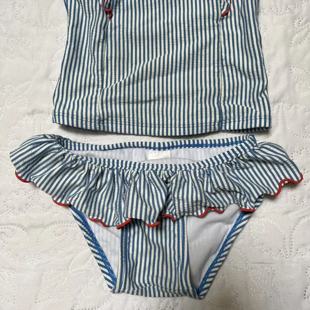 Cat & Jack Seersucker Tankini Swim Suit Size 2T